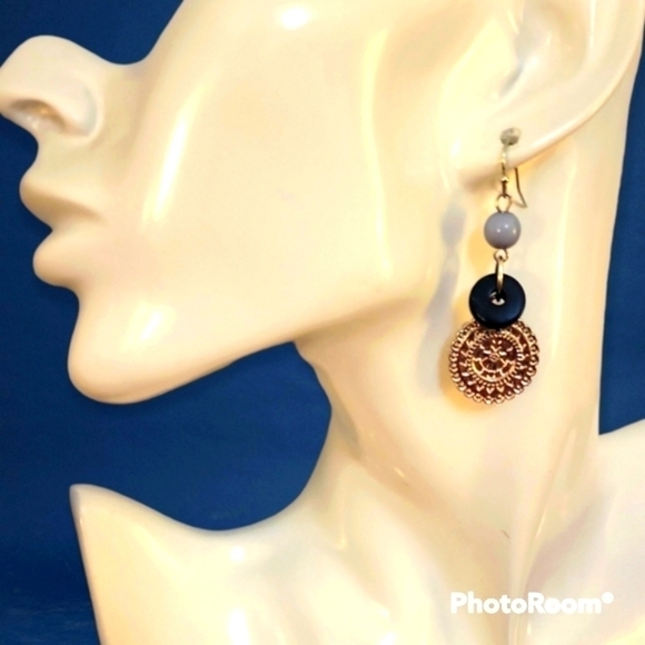 3/$30 Coin Beaded Dangle Hook Boho Gasparilla Earrings - Picture 1 of 3
